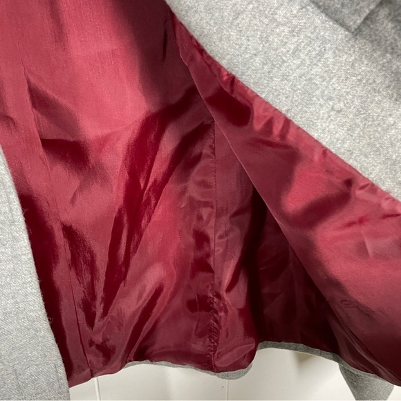 Secret Garden Gray Wool Blend Hooded Long Sleeve Blazer Medium - Picture 6 of 7